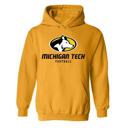 Michigan Tech - NCAA Football : Gauge Heikkinen - Classic Shersey Hooded Sweatshirt-0