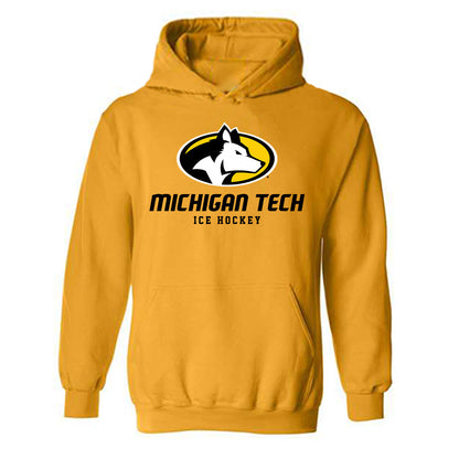 Michigan Tech - NCAA Men's Ice Hockey : Carson Birnie - Classic Shersey Hooded Sweatshirt-0
