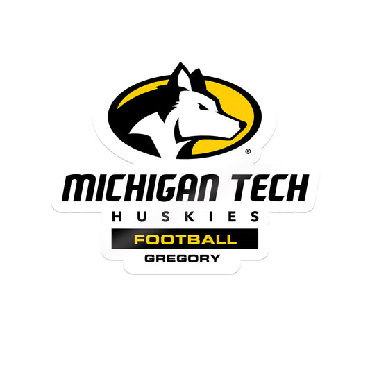 Michigan Tech - NCAA Football : Asher Gregory - Sticker