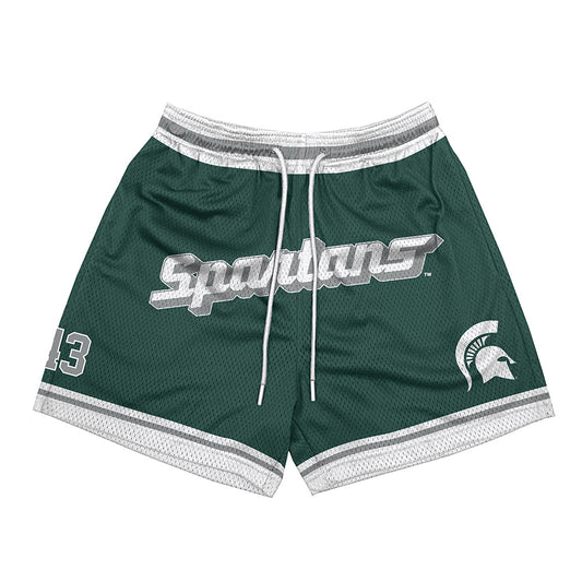 Michigan State - NCAA Men's Basketball : Colin Walton - Shorts-0