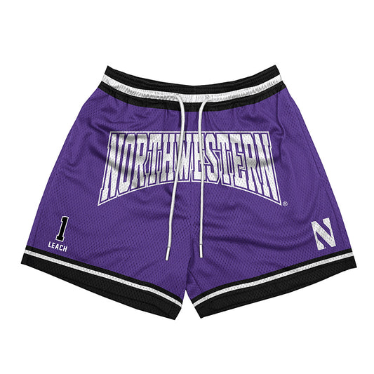 Northwestern - NCAA Men's Basketball : Jalen Leach - Purple Shorts