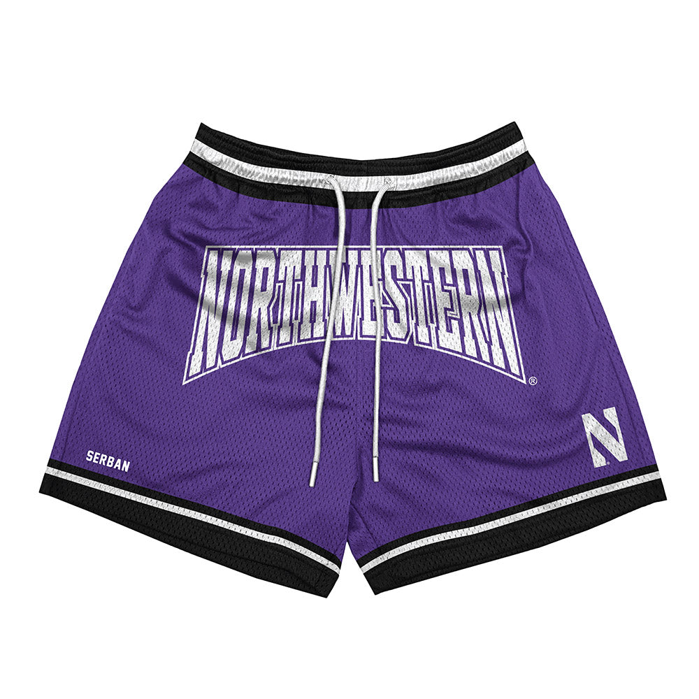 Northwestern - NCAA Women's Fencing : Samantha Serban - Purple Shorts-0