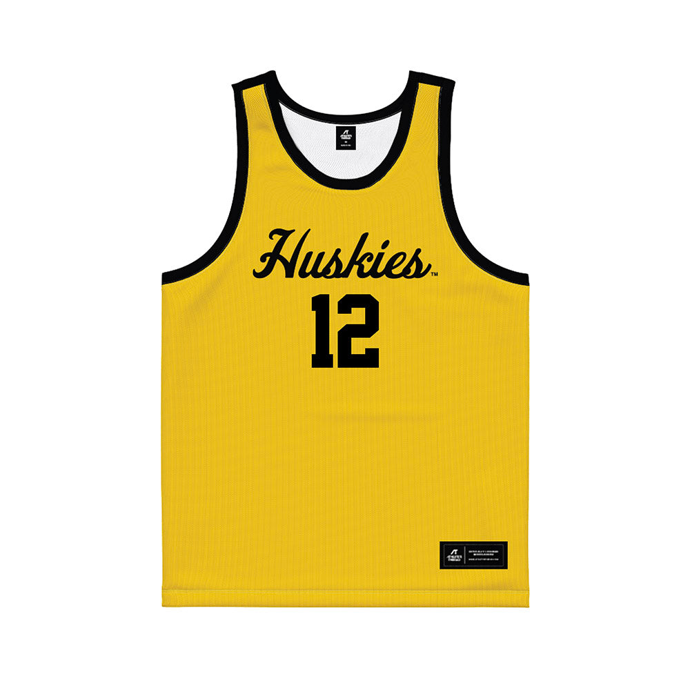 Michigan Tech - NCAA Men's Basketball : Ethan Heck - Gold Basketball Jersey