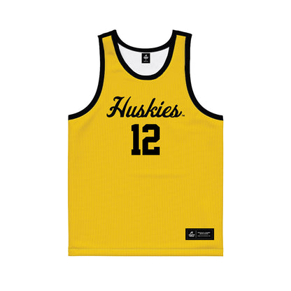 Michigan Tech - NCAA Men's Basketball : Ethan Heck - Gold Basketball Jersey