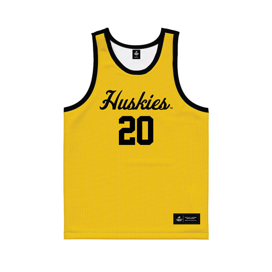 Michigan Tech - NCAA Men's Basketball : Gabriel Smith - Gold Basketball Jersey-0