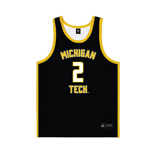 Michigan Tech - NCAA Men's Basketball : Matthew Schmainda Schmainda - Black Basketball Jersey