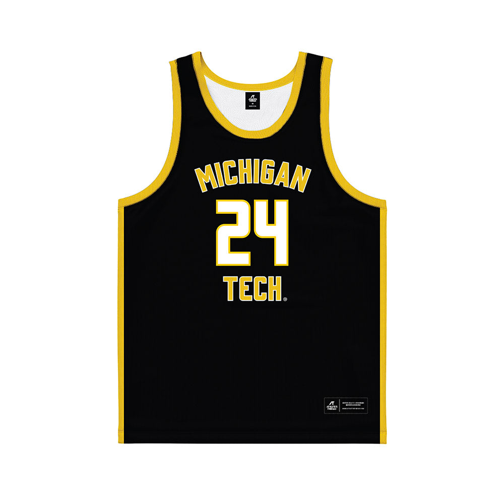 Michigan Tech - NCAA Men's Basketball : Ty Fernholz - Black Basketball Jersey