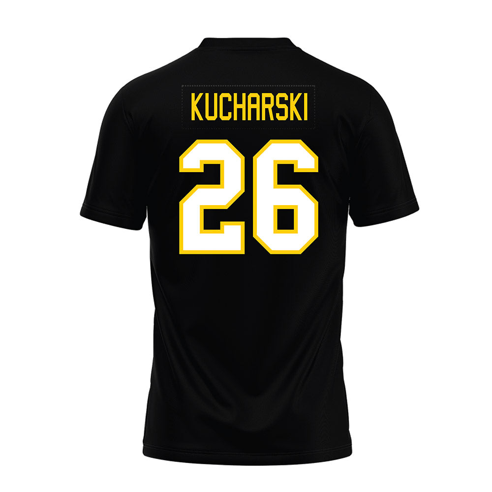 Michigan Tech - NCAA Football : Avery Kucharski - Black Premium Football Jersey-1