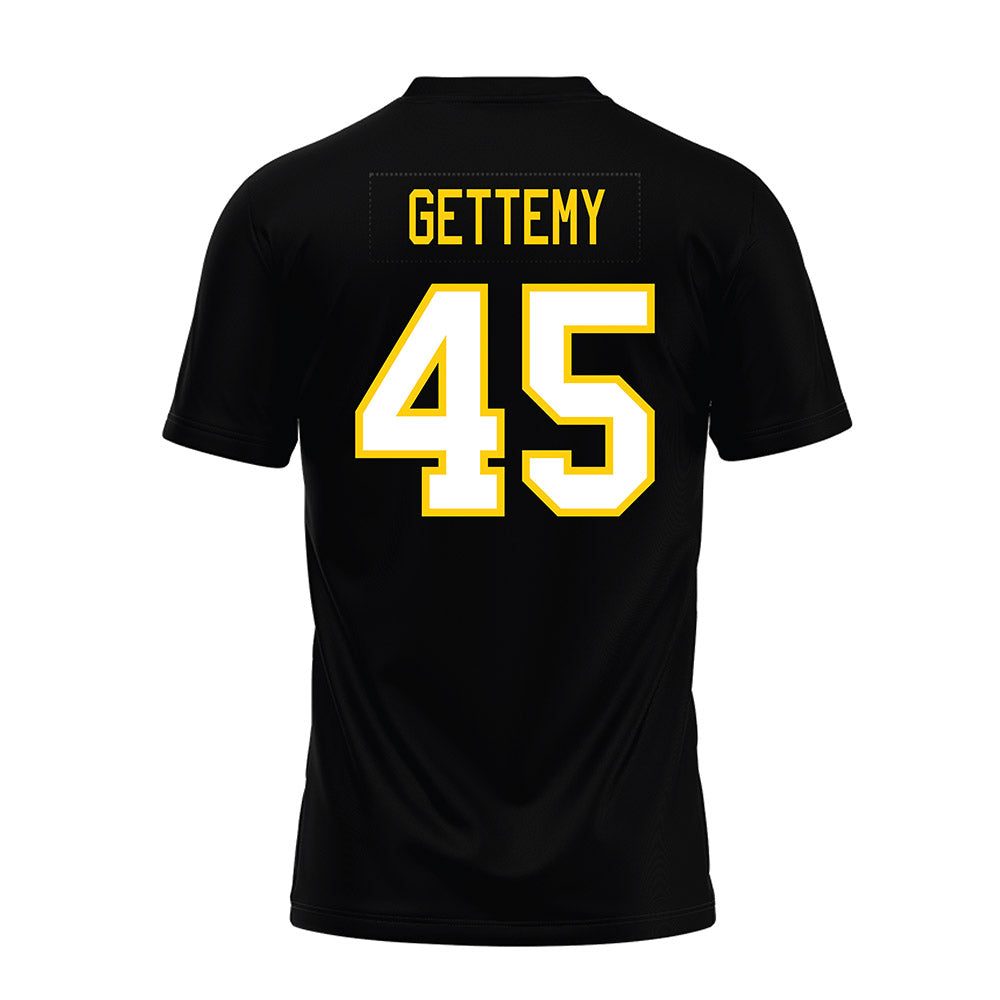 Michigan Tech - NCAA Football : Kyle Gettemy - Black Premium Football Jersey-1