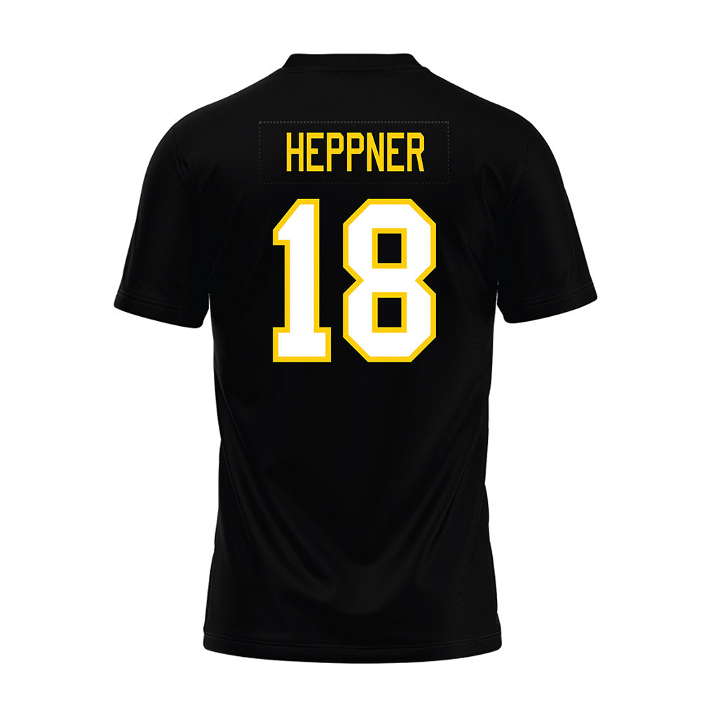Michigan Tech - NCAA Football : Drew Heppner - Black Premium Football Jersey-1