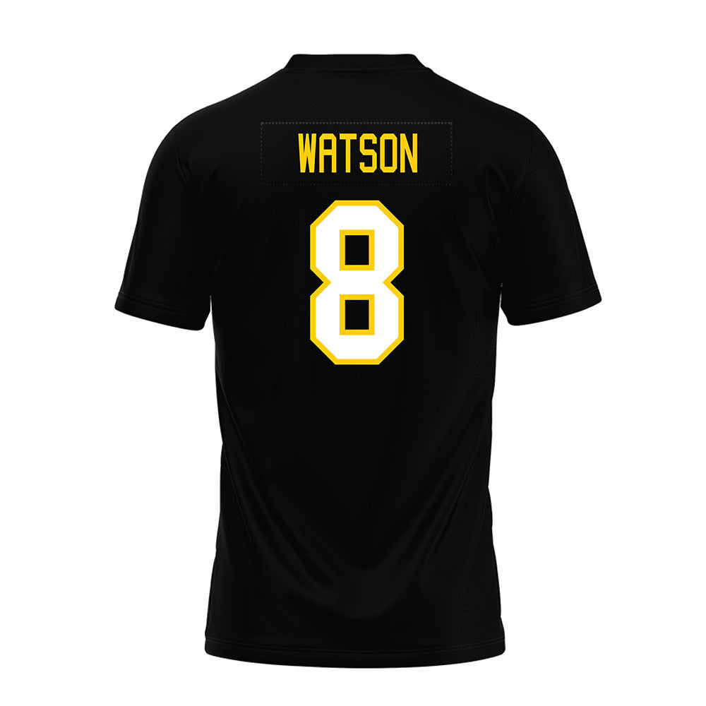 Michigan Tech - NCAA Football : Owen Watson - Black Premium Football Jersey-1