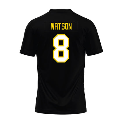 Michigan Tech - NCAA Football : Owen Watson - Black Premium Football Jersey-1