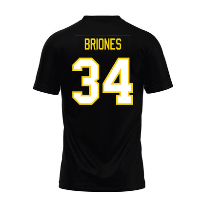 Michigan Tech - NCAA Football : Connor Briones - Black Premium Football Jersey-1