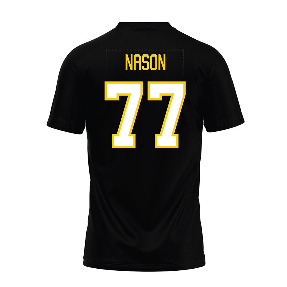 Michigan Tech - NCAA Football : Max Nason - Black Premium Football Jersey
