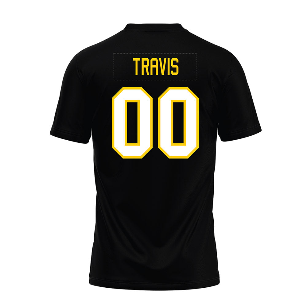 Michigan Tech - NCAA Football : Jiovanni Travis - Black Premium Football Jersey-1