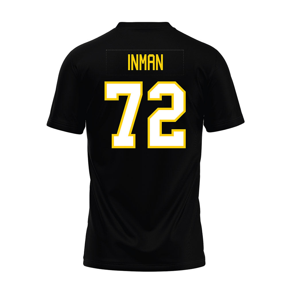 Michigan Tech - NCAA Football : Bryar Inman - Black Premium Football Jersey-1