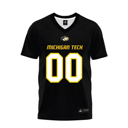 Michigan Tech - NCAA Football : Jiovanni Travis - Black Premium Football Jersey-0