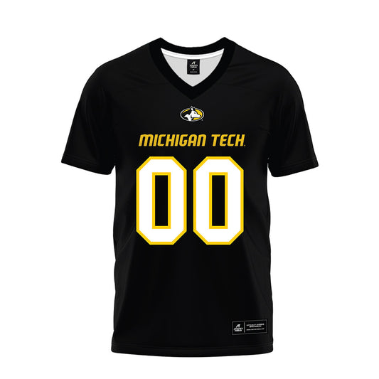 Michigan Tech - NCAA Football : Max Maj - Black Premium Football Jersey-0