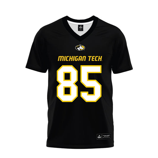 Michigan Tech - NCAA Football : Brenden Lach - Black Premium Football Jersey-0