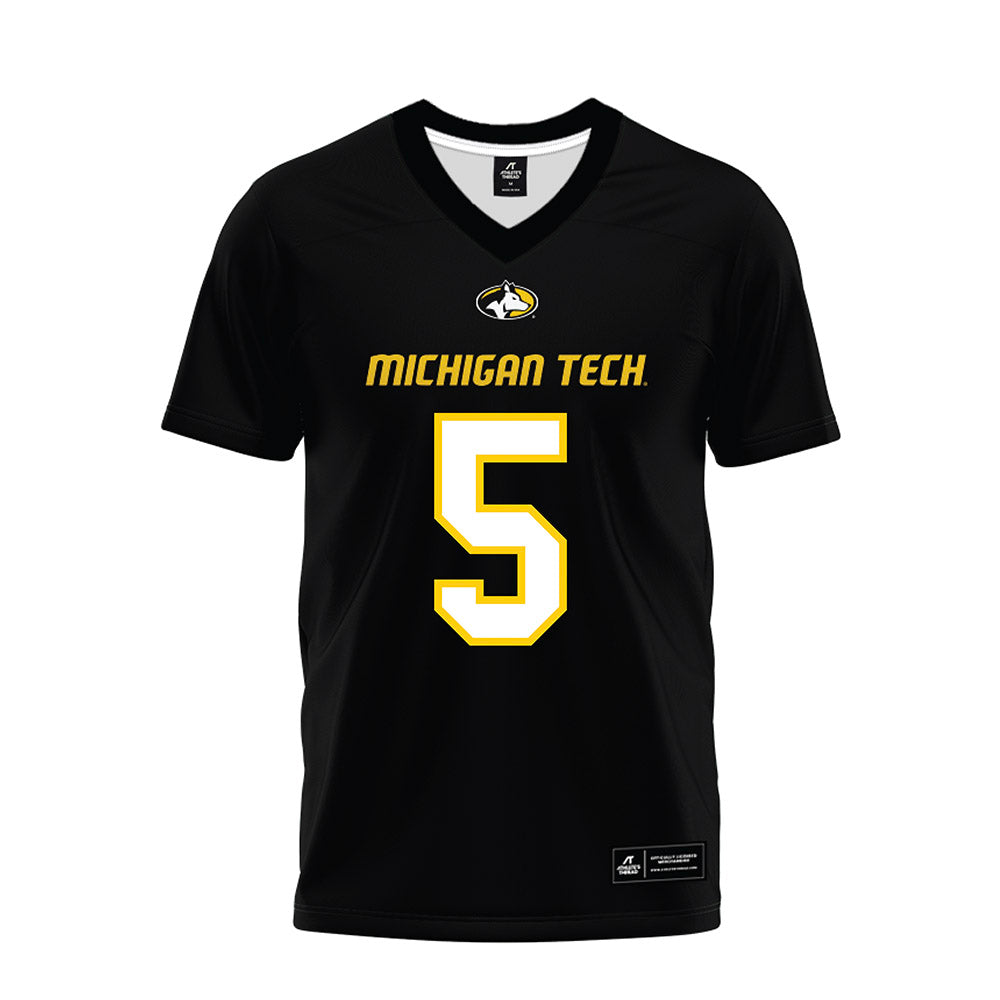 Michigan Tech - NCAA Football : Dionte' Good - Black Premium Football Jersey-0