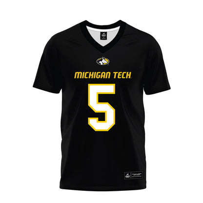 Michigan Tech - NCAA Football : Dionte' Good - Black Premium Football Jersey-0