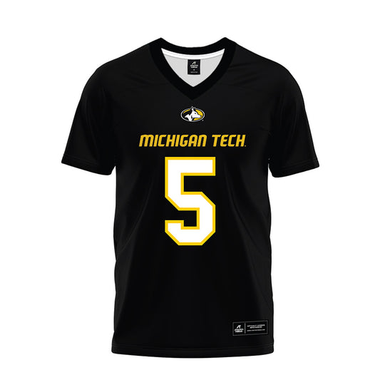 Michigan Tech - NCAA Football : Dionte' Good - Black Premium Football Jersey-0