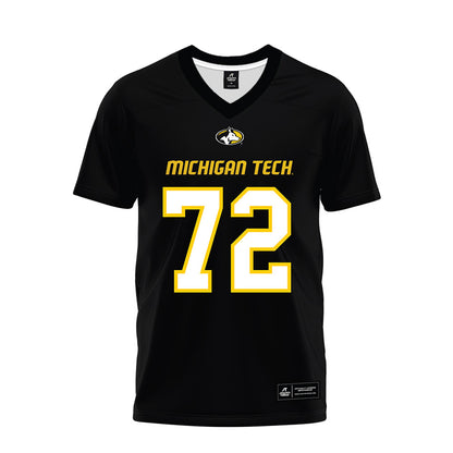 Michigan Tech - NCAA Football : Bryar Inman - Black Premium Football Jersey-0