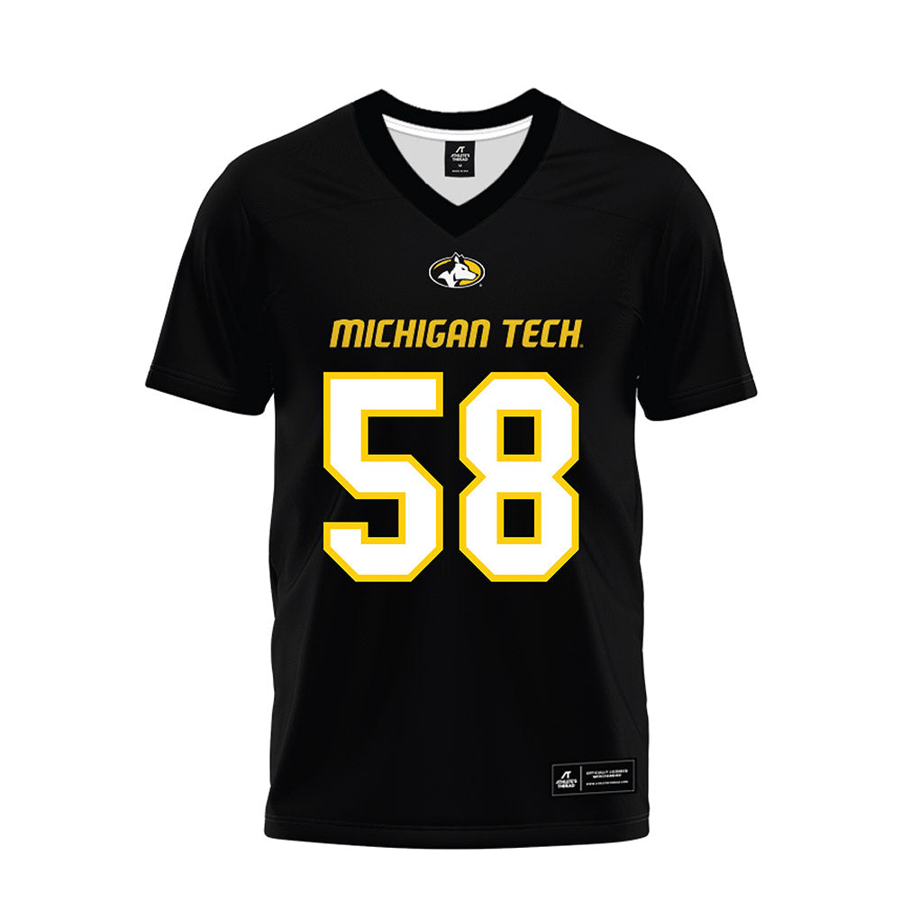 Michigan Tech - NCAA Football : Adrian Gonzalez - Black Premium Football Jersey-0
