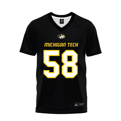 Michigan Tech - NCAA Football : Adrian Gonzalez - Black Premium Football Jersey-0