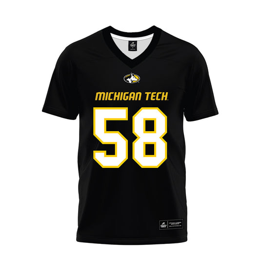 Michigan Tech - NCAA Football : Adrian Gonzalez - Black Premium Football Jersey-0
