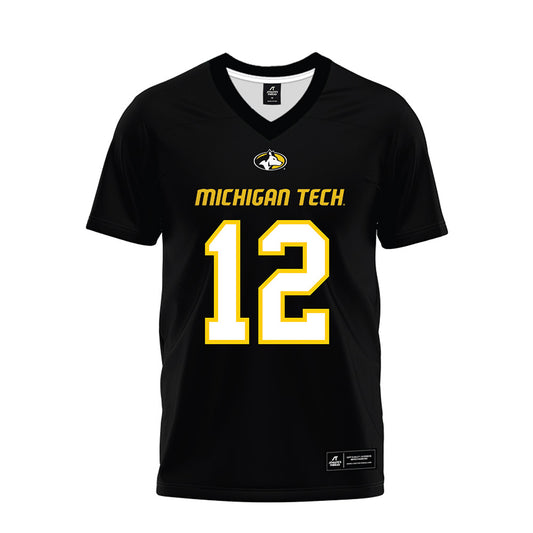 Michigan Tech - NCAA Football : Brady Isaacson - Black Premium Football Jersey