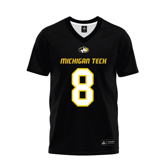 Michigan Tech - NCAA Football : Owen Watson - Black Premium Football Jersey-0