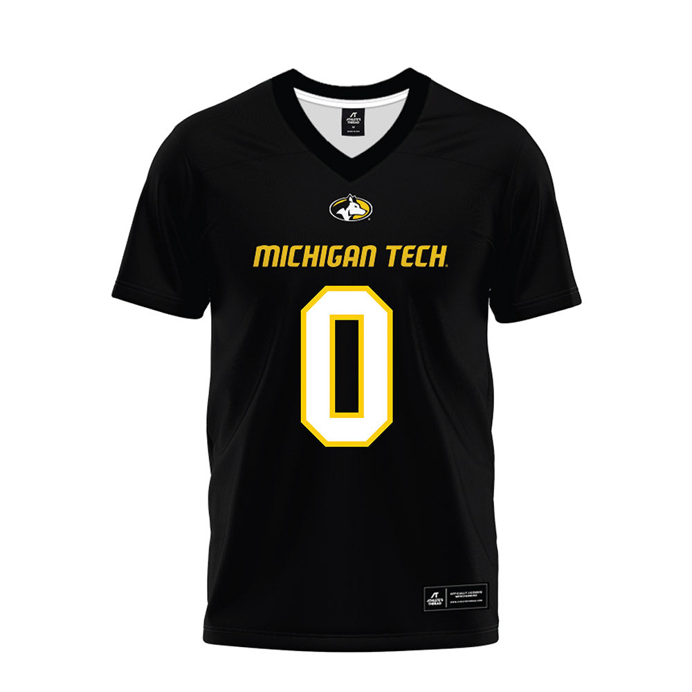 Michigan Tech - NCAA Football : Dashiel Blake - Black Premium Football Jersey-0