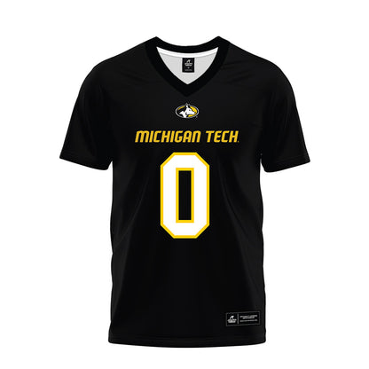 Michigan Tech - NCAA Football : Dashiel Blake - Black Premium Football Jersey-0
