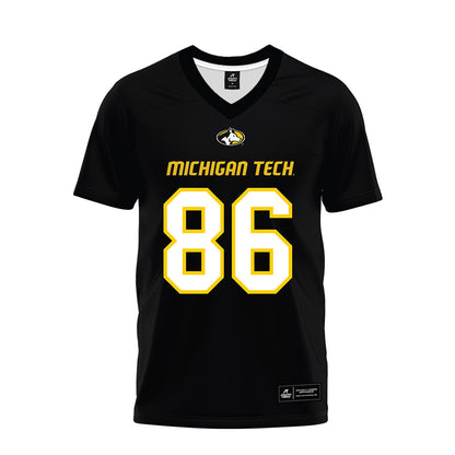 Michigan Tech - NCAA Football : Connor Byram - Black Premium Football Jersey-0