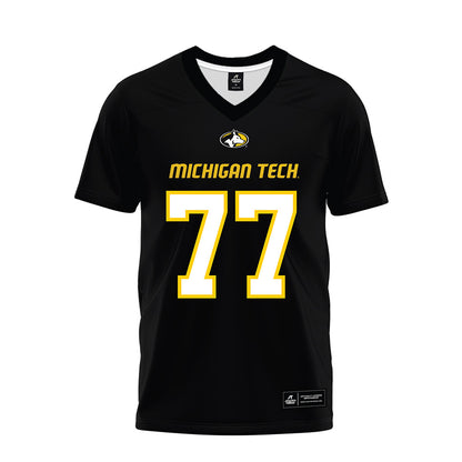 Michigan Tech - NCAA Football : Max Nason - Black Premium Football Jersey