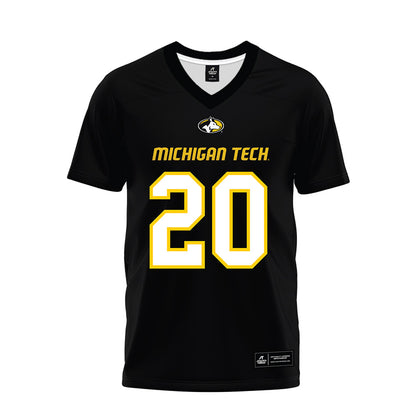 Michigan Tech - NCAA Football : Sam Ahern - Black Premium Football Jersey