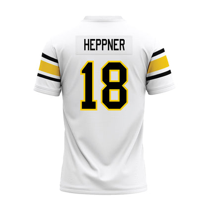 Michigan Tech - NCAA Football : Drew Heppner - White Premium Football Jersey-1