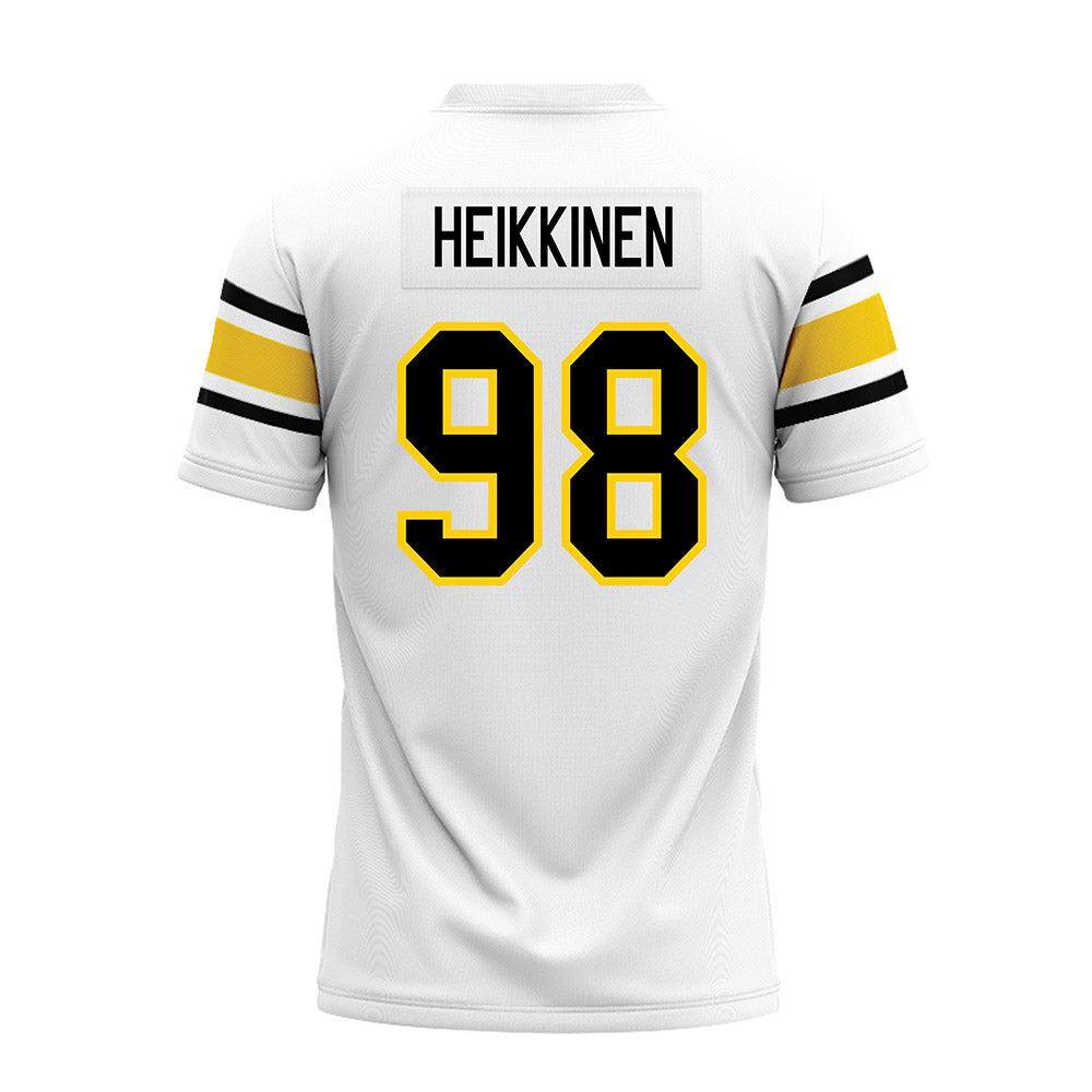 Michigan Tech - NCAA Football : Gauge Heikkinen - White Premium Football Jersey-1