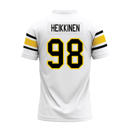 Michigan Tech - NCAA Football : Gauge Heikkinen - White Premium Football Jersey-1