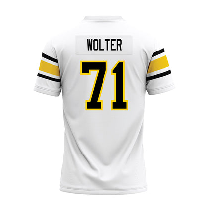 Michigan Tech - NCAA Football : Mason Wolter - White Premium Football Jersey-1