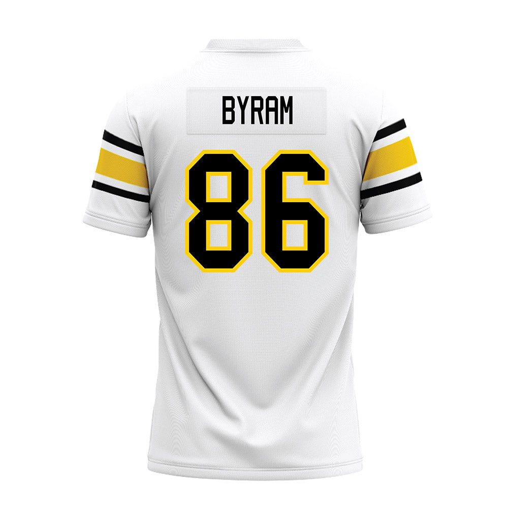Michigan Tech - NCAA Football : Connor Byram - White Premium Football Jersey-1