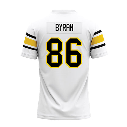 Michigan Tech - NCAA Football : Connor Byram - White Premium Football Jersey-1