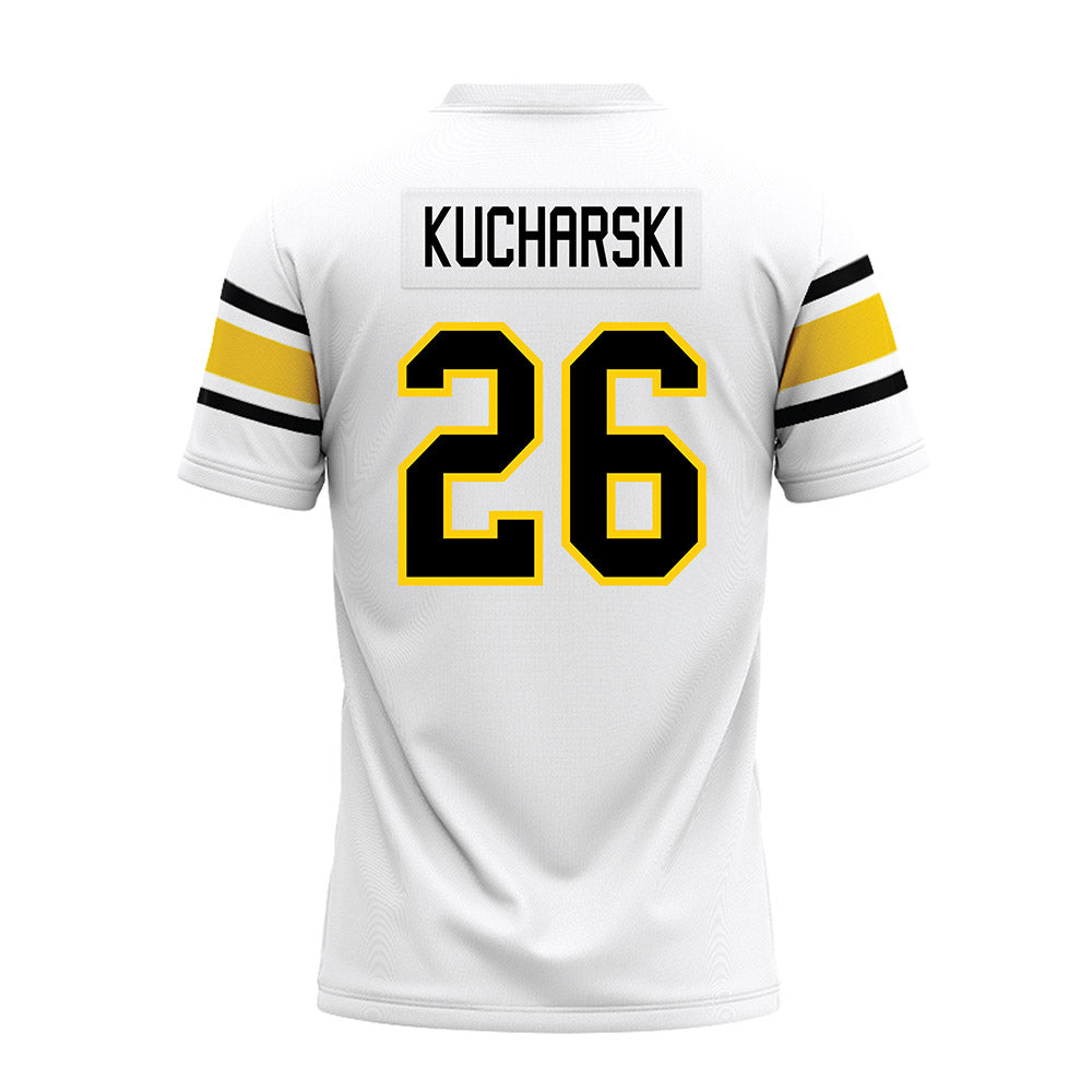 Michigan Tech - NCAA Football : Avery Kucharski - White Premium Football Jersey-1