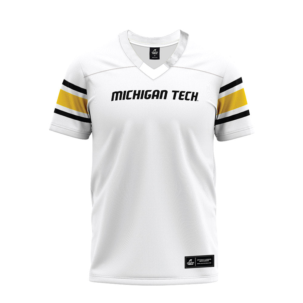 Michigan Tech - NCAA Football : Lane Gorzinski - White Premium Football Jersey-0