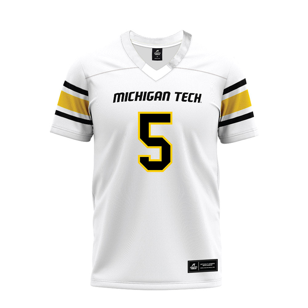Michigan Tech - NCAA Football : Dionte' Good - White Premium Football Jersey-0