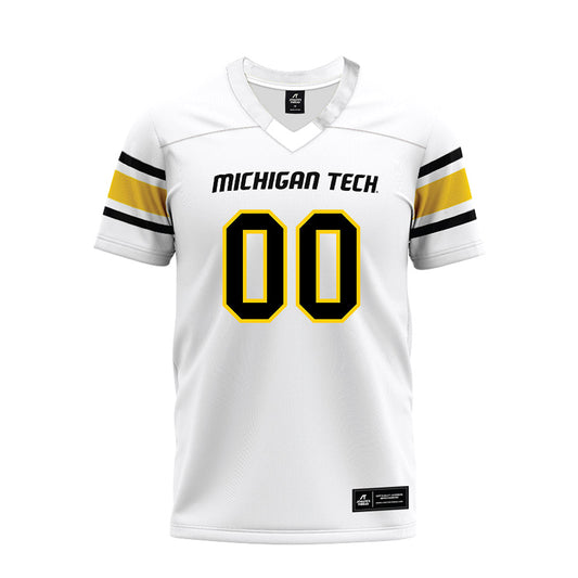 Michigan Tech - NCAA Football : Bryce Borgus - White Premium Football Jersey-0