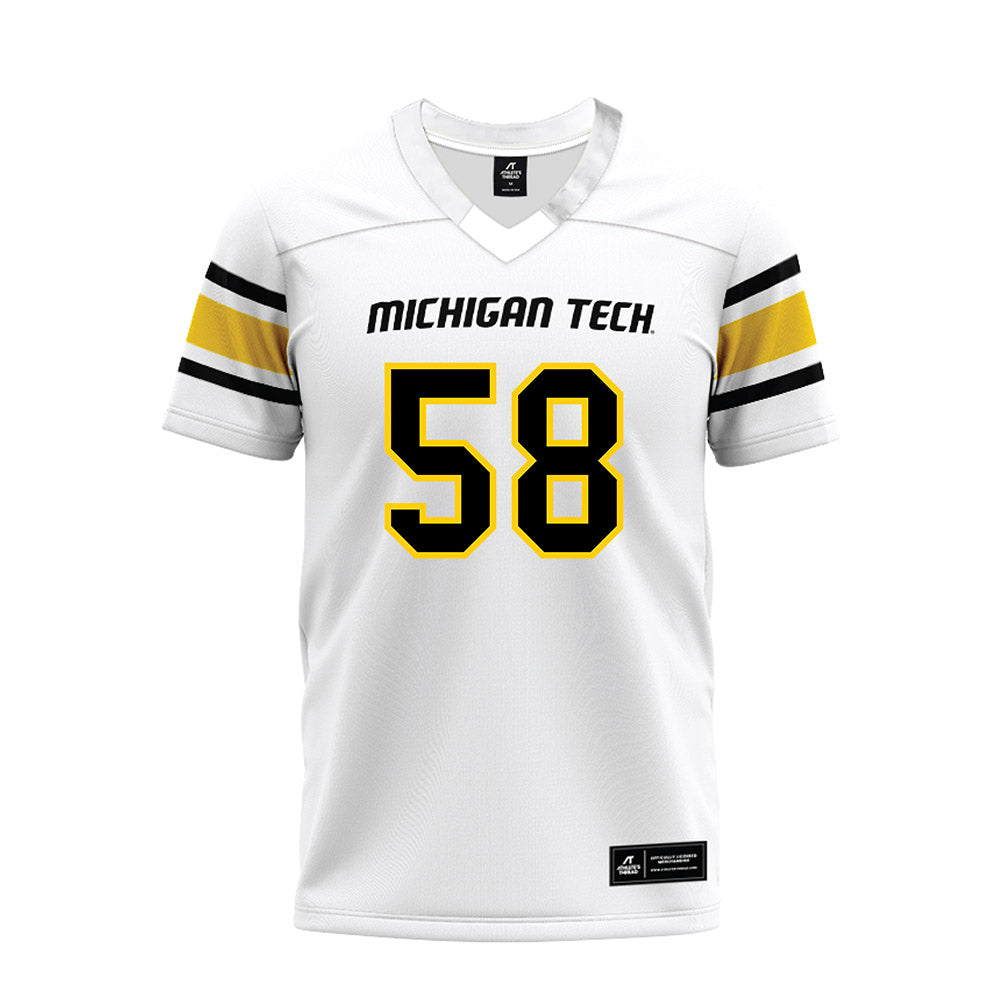 Michigan Tech - NCAA Football : Adrian Gonzalez - White Premium Football Jersey-0