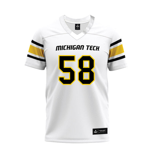 Michigan Tech - NCAA Football : Adrian Gonzalez - White Premium Football Jersey-0