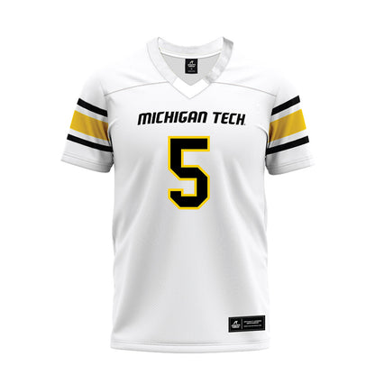 Michigan Tech - NCAA Football : Dionte' Good - White Premium Football Jersey-0